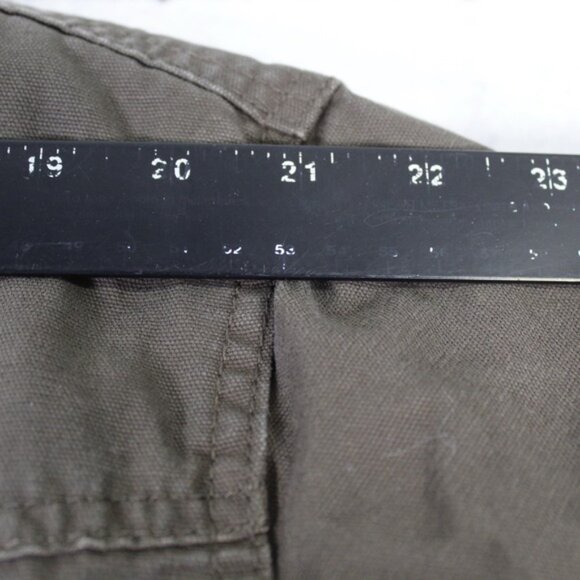 Wrangler Canvas Sherpa Lined Barn Chore Work Jacket Mens 2XL Olive Double Elbow - Picture 8 of 16